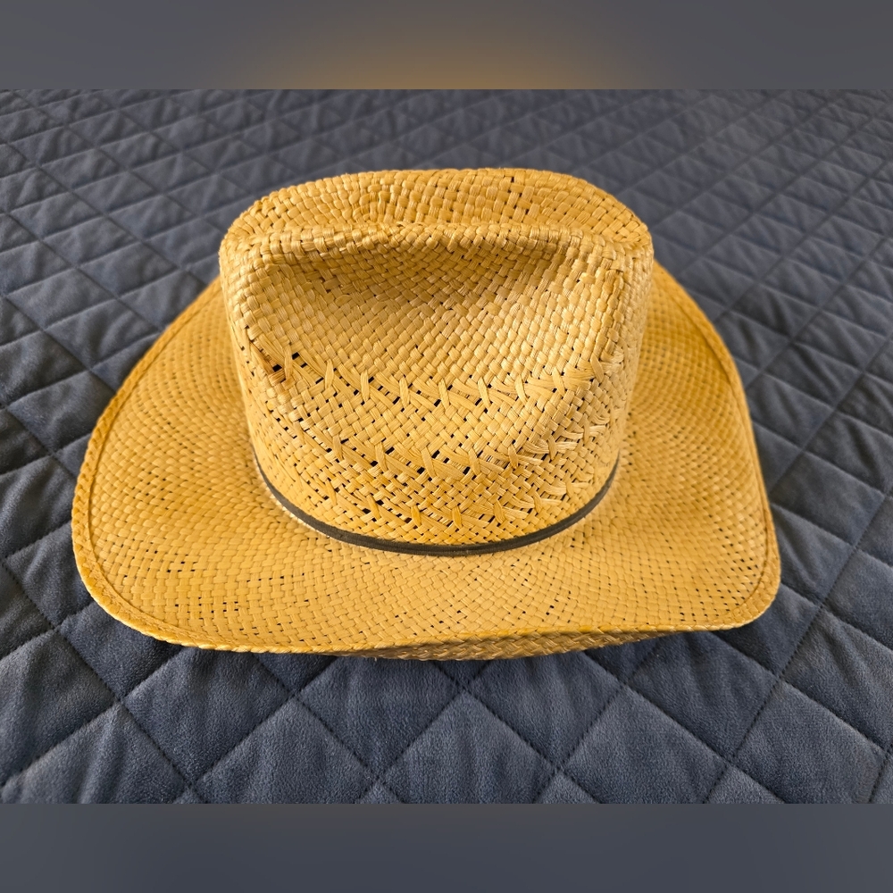 Resistol Classic Straw Long Oval Cowboy Hat Sz 7 - Picture 4 of 13